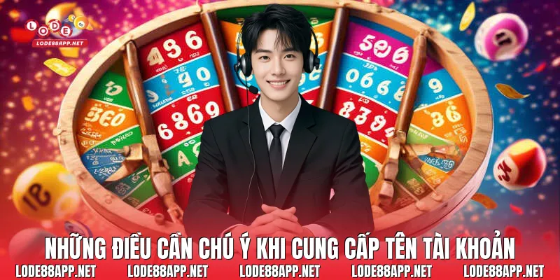 Những điều cần chú ý khi cung cấp tên tài khoản